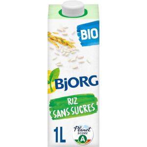 BJORG – Boisson Riz Sans Sucres – Boisson Végétale Bio – Pauvre en Acides Gras Saturés – à Boire et à Cuisiner – Petit-Déjeuner Et Goûter – 1 L(Sans Sucre – 1 L)