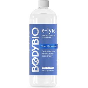 BodyBio Electrolytes for Hydration Concentré 64 portions sans sucre Récupération de déshydratation cétogène avec magnésium potassium sodium soulage les crampes, 473 ml(473 ml (Lot de 1))