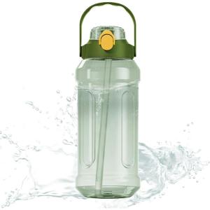 Bouteille d&rsquo;eau sportive, bouteille d&rsquo;eau courante, Tobus de boisson à l&rsquo;épreuve des fuites, Bouteille d&rsquo;eau de sport à double consommation de grande capacité avec échelle pour les et les adultes(Vert Clair)