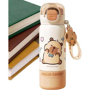 Gourde Sportive Mignonne | Bouteille Portable Avec Couvercle À Paille Antirouille | Bouteille D&rsquo;Eau De Boisson – Pour École Bureaux Intérieur Extérieur Domicile Famille Adultes Étudiants(Blanc)