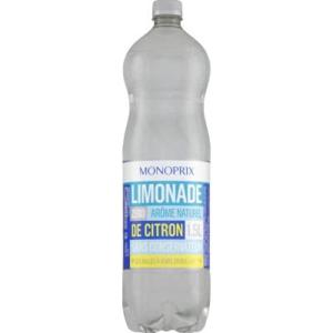 Monoprix Limonade zéro, arômes naturels de citron – La bouteille de 1,5 l