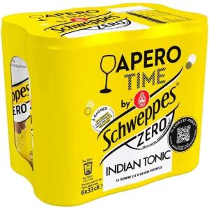 SCHWEPPES – Zéro Indian Tonic Boite Slim 6X33Cl – L&rsquo;unité