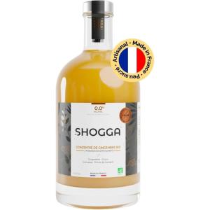 SHOGGA | Jus de gingembre bio | Made in France | Boisson premium sans alcool | 12 super-aliments : gingembre frais pressé à froid, citron, curcuma, poivre de Kampot, herbes et épices (200ml)(500 ml (Lot de 1))