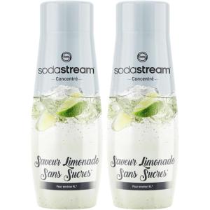 SodaStream Concentré Limonade Sans Sucres pour Machine à Eau Pétillante et Soda | Préparez jusqu&rsquo;à 9 Litres de Limonade en Quelques Secondes, 440ml (Lot de 2)(Limonade Sans Sucres)