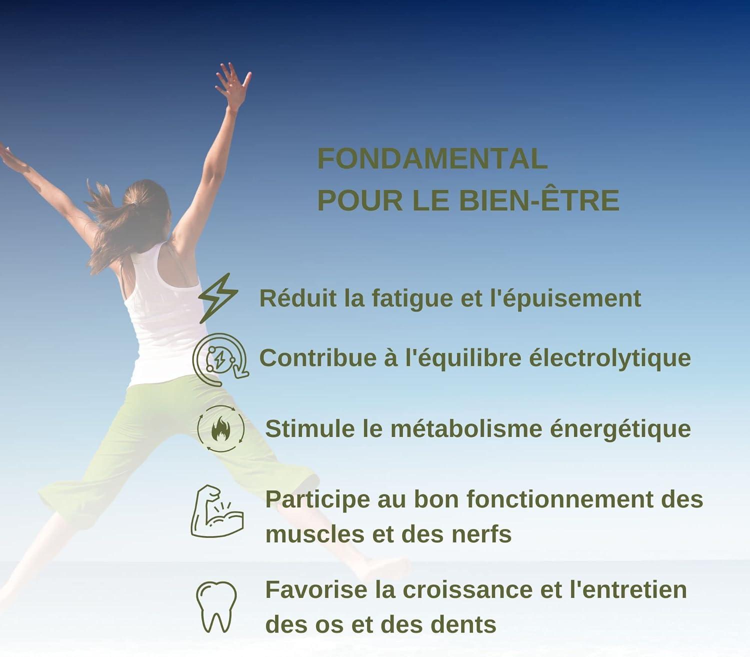 image:imageBenessence Citrate De Magnsium en poudre soluble Intgrateur Alimentaire 125 jours dintgration 500 g500 g Lot de 1