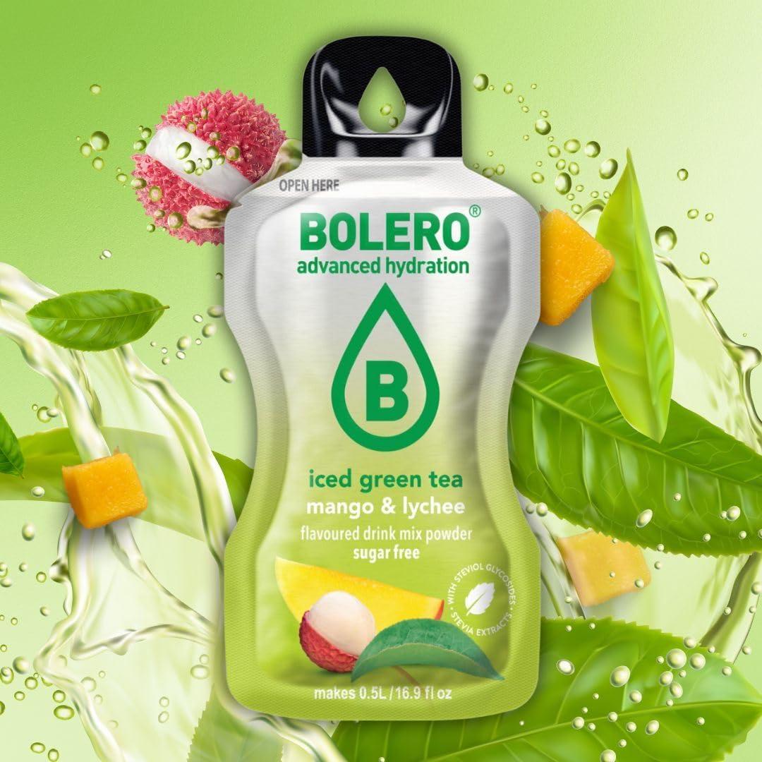 image:imageBolero TH VERT GLAC MANGUE amp LITCHI 24x8g Poudre pour boisson sans sucre dulcore la stvia vitamine C convient aux enfants aux sportifs et aux diabtiques sans gluten