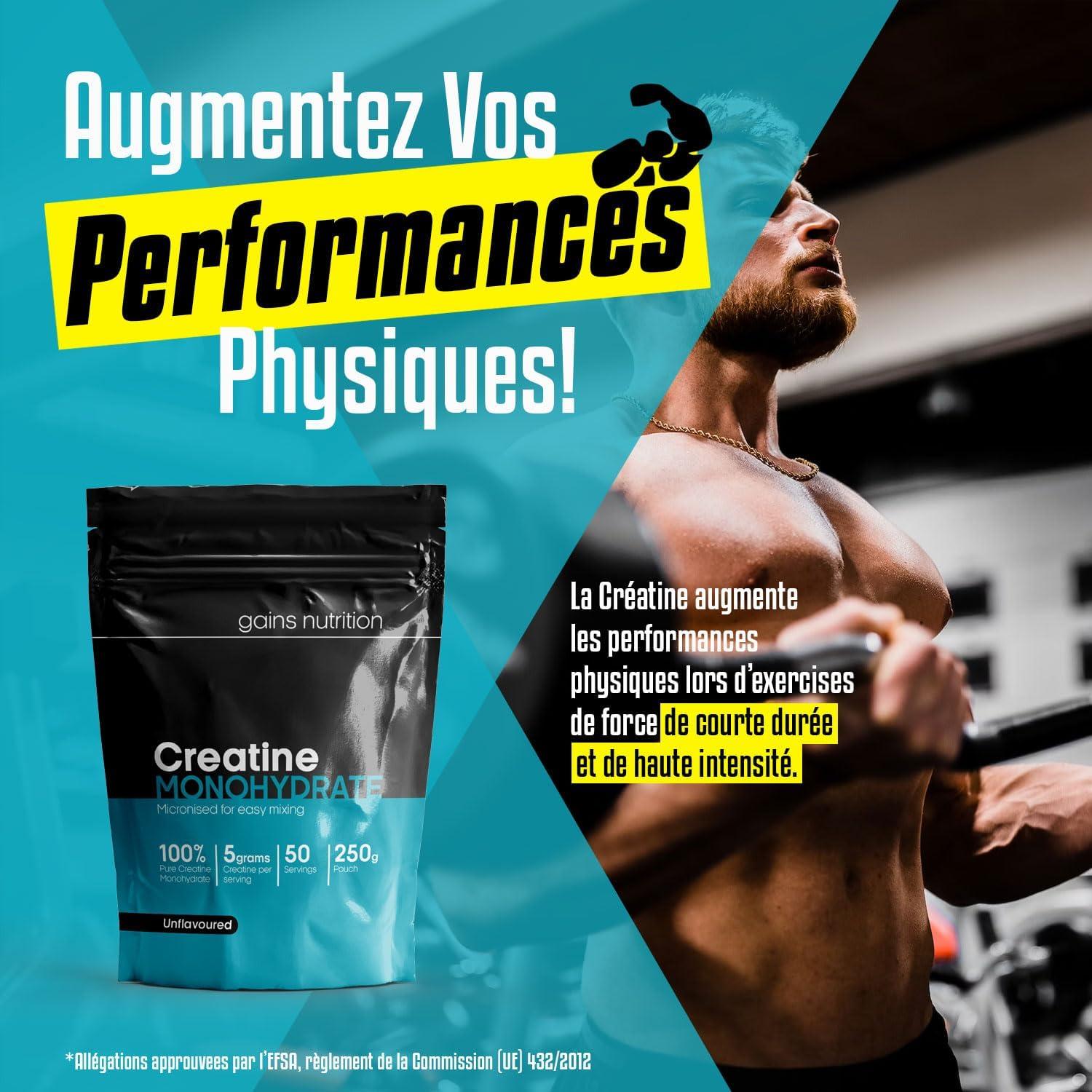 image:imageGN Poudre de Creatine 1kg Poudre de Monohydrate de Cratine Haute Teneur 3 g de Cratine par Portion Monohydrate de Creatine sans Saveur et sans Agent de Charge Sans OGM Sans Gluten250 grams 50 Servings