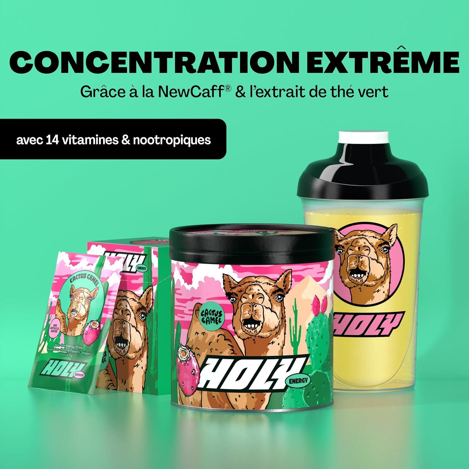 image:imageHOLY Energy Gaming Booster Gorillas Grape avec got de raisin vert en poudre 50 portions avec NewCaff amp extrait de th vert Focus Drink Vegan avec armes de fruits 100 naturelsCactus Camel