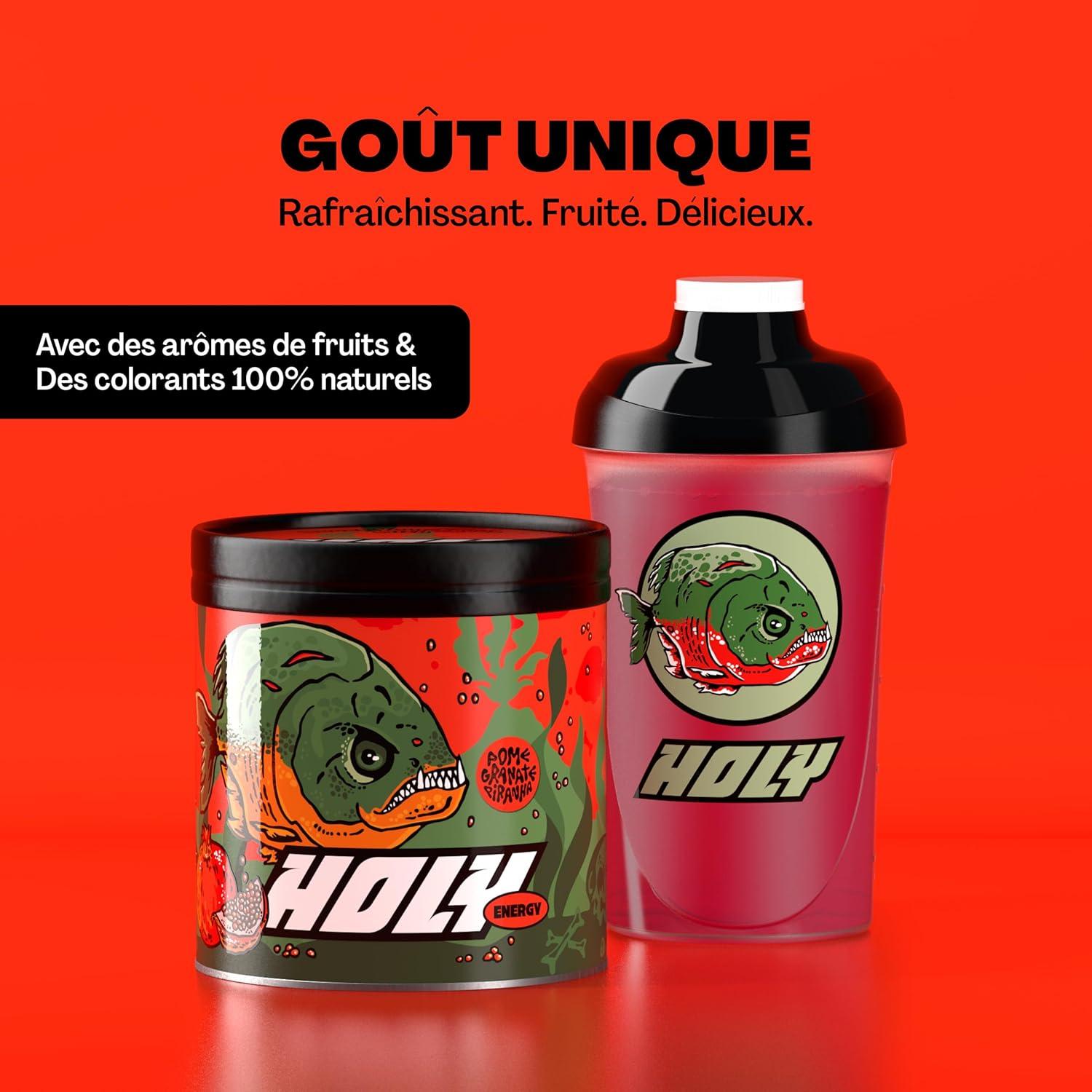 image:imageHOLY Energy Gaming Booster Gorillas Grape avec got de raisin vert en poudre 50 portions avec NewCaff amp extrait de th vert Focus Drink Vegan avec armes de fruits 100 naturelsPomegranate Piranha