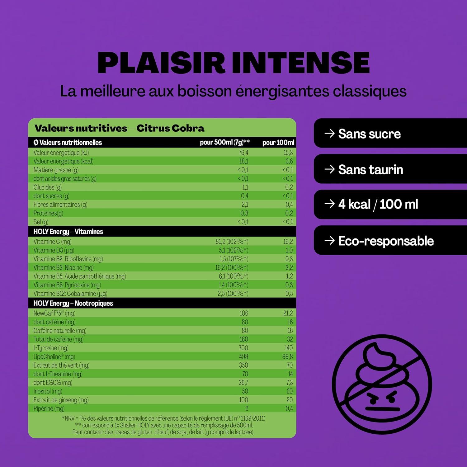 image:imageHOLY Energy Gaming Booster Gorillas Grape avec got de raisin vert en poudre 50 portions avec NewCaff amp extrait de th vert Focus Drink Vegan avec armes de fruits 100 naturelsCitrus Cobra