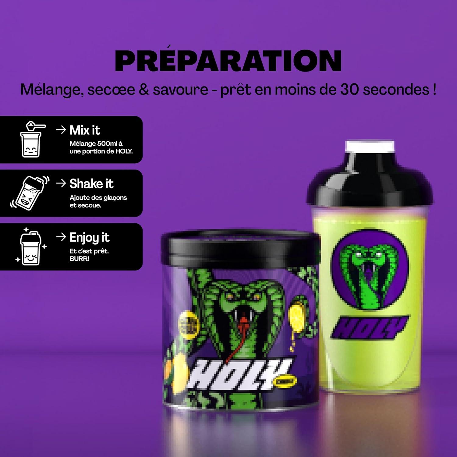 image:imageHOLY Energy Gaming Booster Gorillas Grape avec got de raisin vert en poudre 50 portions avec NewCaff amp extrait de th vert Focus Drink Vegan avec armes de fruits 100 naturelsCitrus Cobra