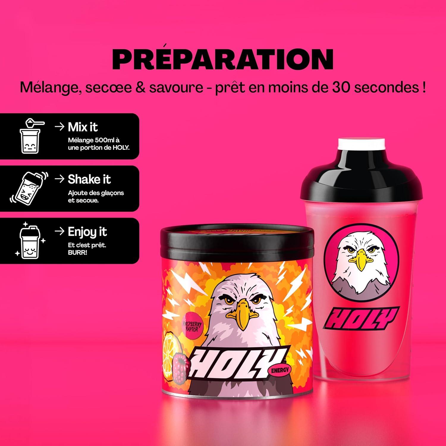 image:imageHOLY Energy Gaming Booster Gorillas Grape avec got de raisin vert en poudre 50 portions avec NewCaff amp extrait de th vert Focus Drink Vegan avec armes de fruits 100 naturelsRaspberry Raptor