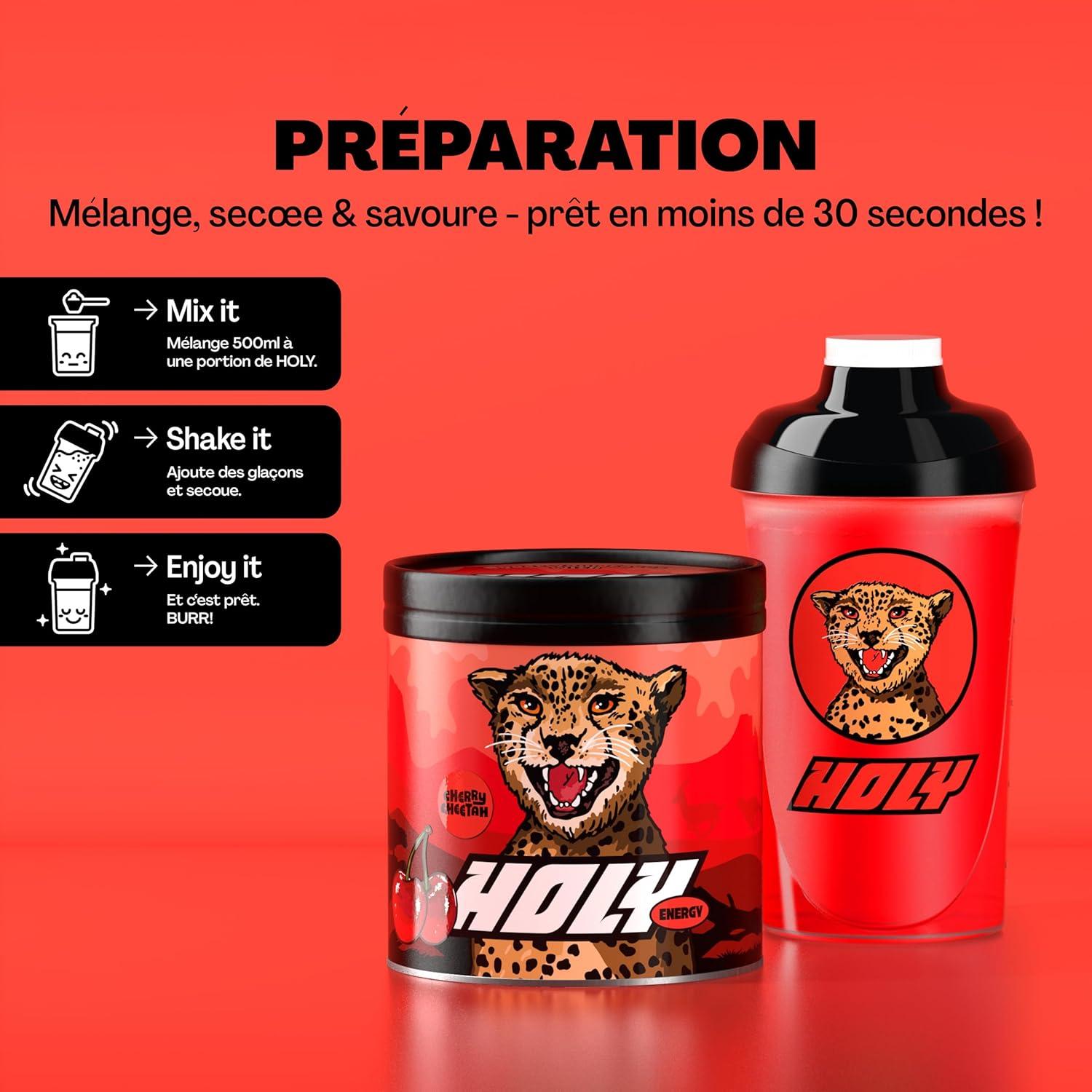 image:imageHOLY Energy Gaming Booster Gorillas Grape avec got de raisin vert en poudre 50 portions avec NewCaff amp extrait de th vert Focus Drink Vegan avec armes de fruits 100 naturelsCherry Cheetah