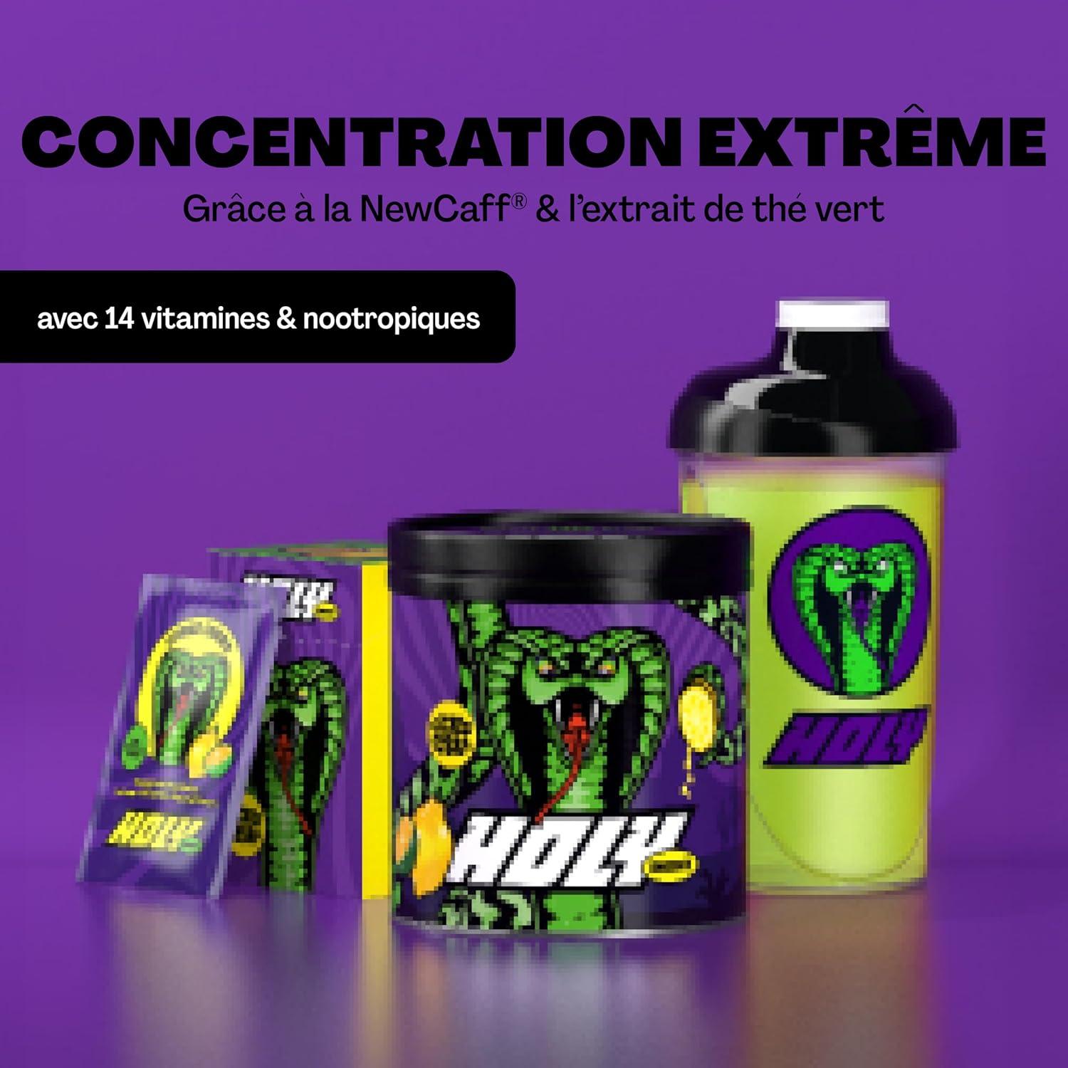 image:imageHOLY Energy Gaming Booster Gorillas Grape avec got de raisin vert en poudre 50 portions avec NewCaff amp extrait de th vert Focus Drink Vegan avec armes de fruits 100 naturelsCitrus Cobra