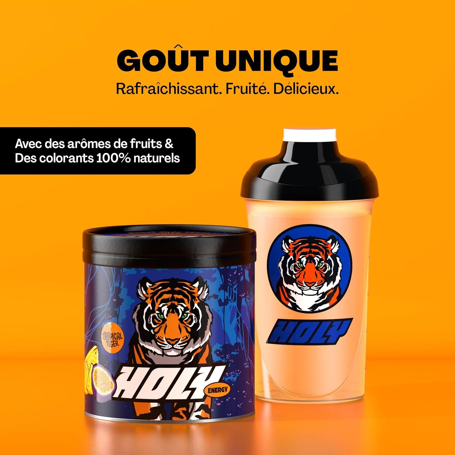 image:imageHOLY Energy Gaming Booster Gorillas Grape avec got de raisin vert en poudre 50 portions avec NewCaff amp extrait de th vert Focus Drink Vegan avec armes de fruits 100 naturelsTropical Tiger