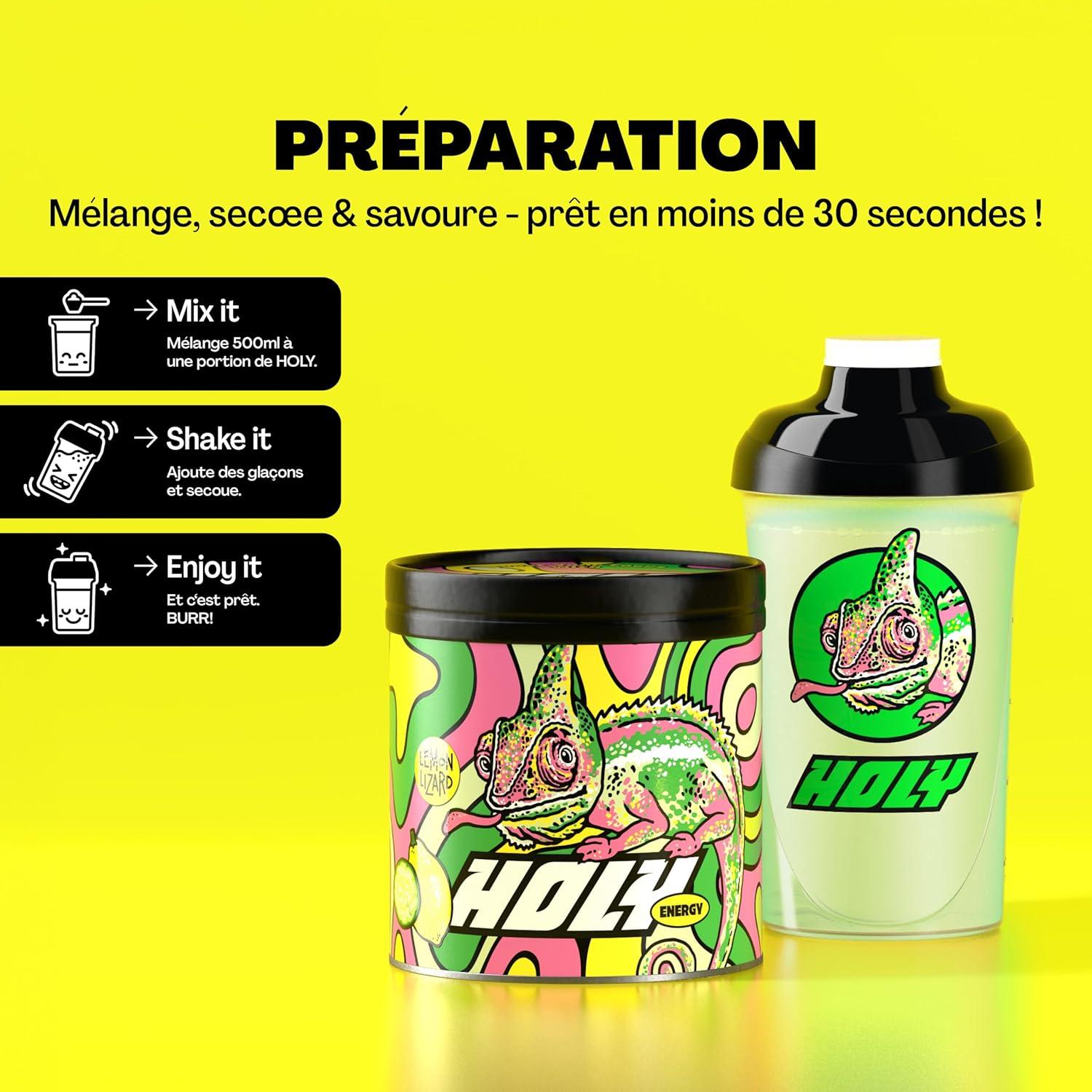 image:imageHOLY Energy Gaming Booster Gorillas Grape avec got de raisin vert en poudre 50 portions avec NewCaff amp extrait de th vert Focus Drink Vegan avec armes de fruits 100 naturelsLemon Lizard