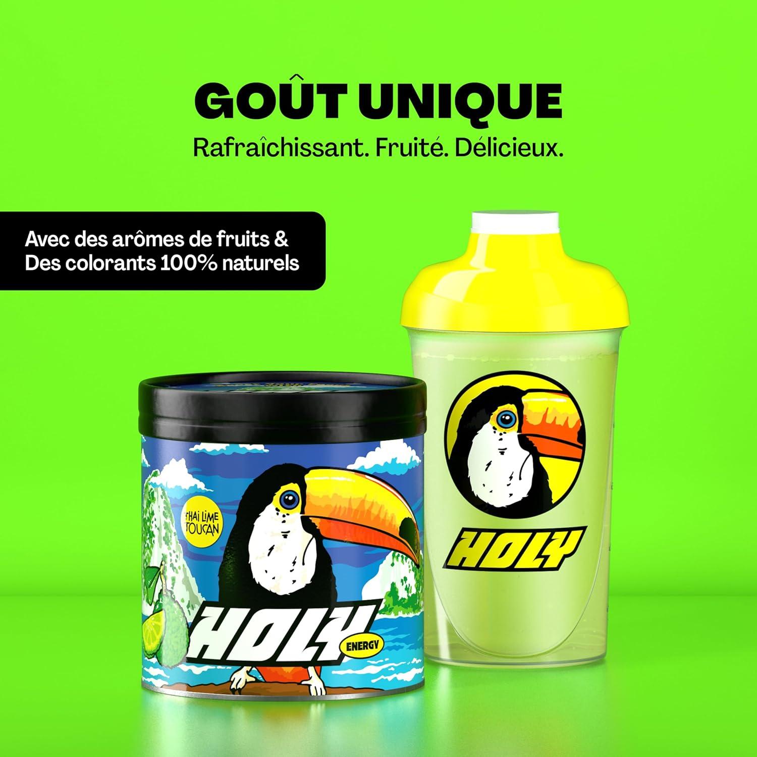 image:imageHOLY Energy Gaming Booster Gorillas Grape avec got de raisin vert en poudre 50 portions avec NewCaff amp extrait de th vert Focus Drink Vegan avec armes de fruits 100 naturelsThai Lime Toucan