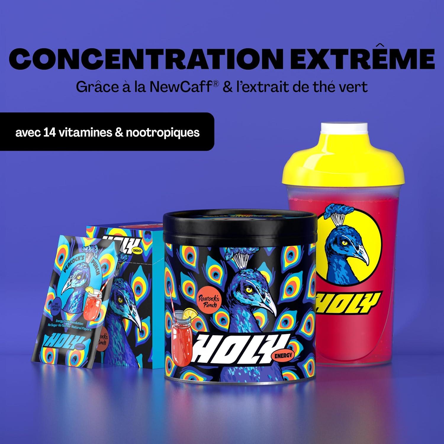 image:imageHOLY Energy Gaming Booster Gorillas Grape avec got de raisin vert en poudre 50 portions avec NewCaff amp extrait de th vert Focus Drink Vegan avec armes de fruits 100 naturelsPeacocks Punch