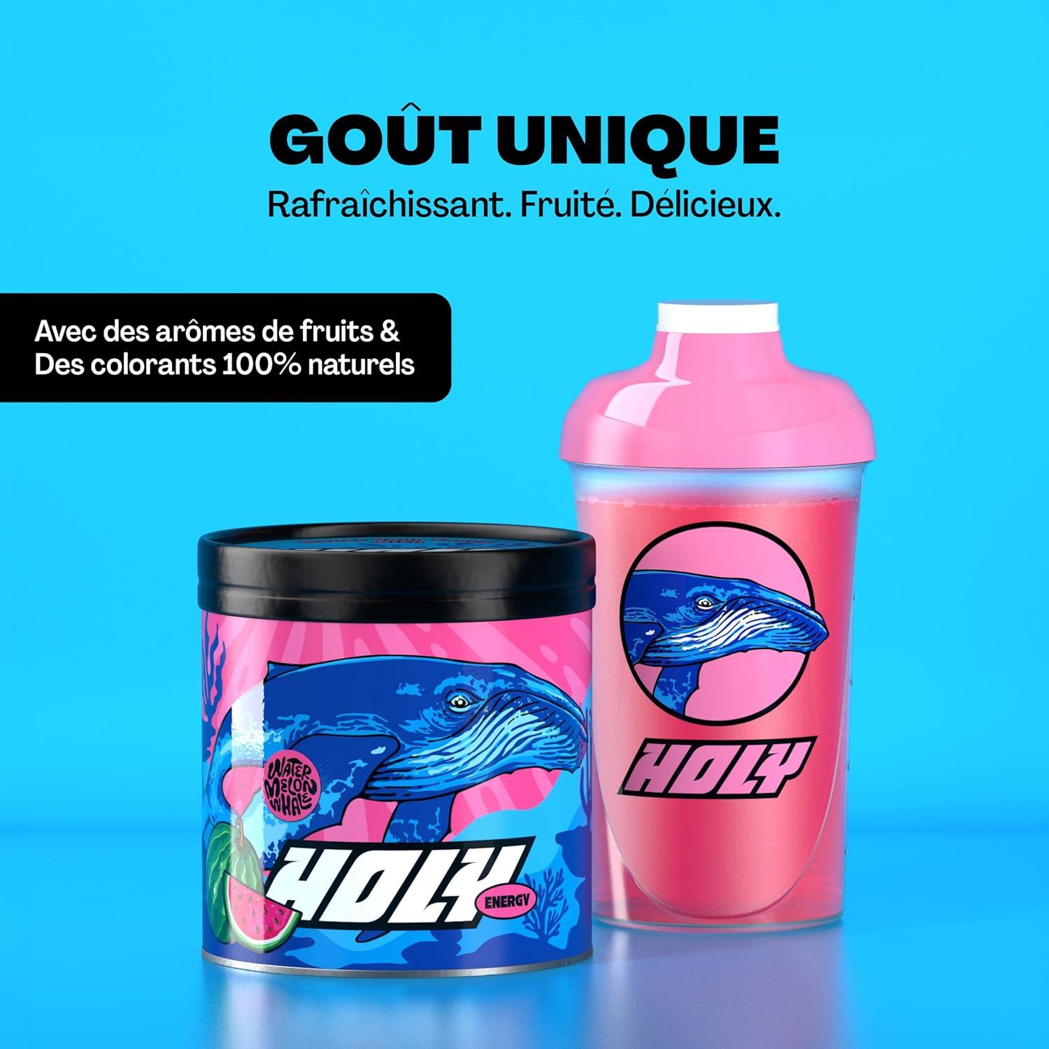 image:imageHOLY Energy Gaming Booster Gorillas Grape avec got de raisin vert en poudre 50 portions avec NewCaff amp extrait de th vert Focus Drink Vegan avec armes de fruits 100 naturelsWatermelon Whale