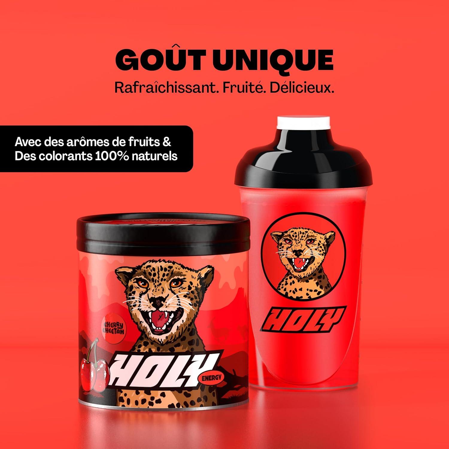 image:imageHOLY Energy Gaming Booster Gorillas Grape avec got de raisin vert en poudre 50 portions avec NewCaff amp extrait de th vert Focus Drink Vegan avec armes de fruits 100 naturelsCherry Cheetah
