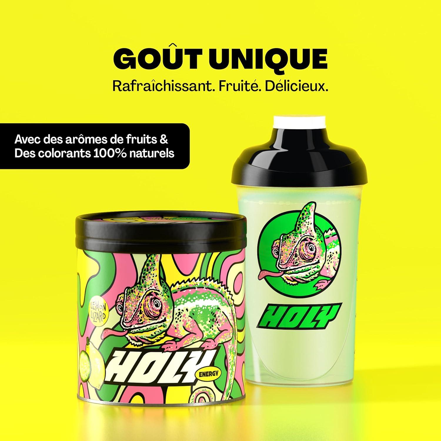 image:imageHOLY Energy Gaming Booster Gorillas Grape avec got de raisin vert en poudre 50 portions avec NewCaff amp extrait de th vert Focus Drink Vegan avec armes de fruits 100 naturelsLemon Lizard