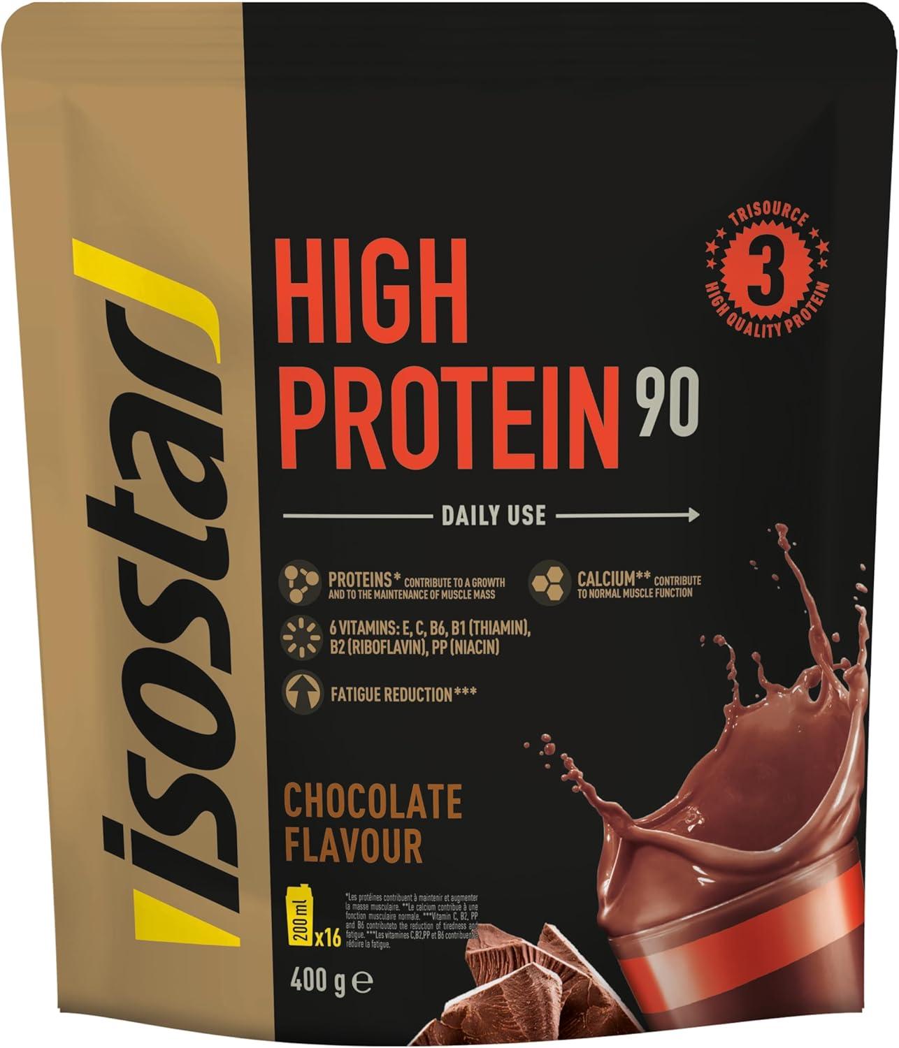 image:imageIsostar High Protein 90 Poudre pour Boisson Hyperprotine Chocolat 16 Boissons 400 gHigh Protein 90 Choco
