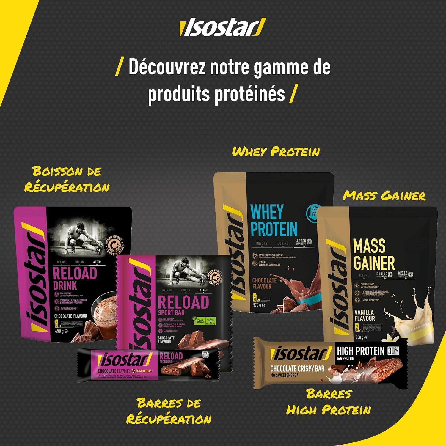 image:imageIsostar High Protein 90 Poudre pour Boisson Hyperprotine Chocolat 16 Boissons 400 gWhey Vanille