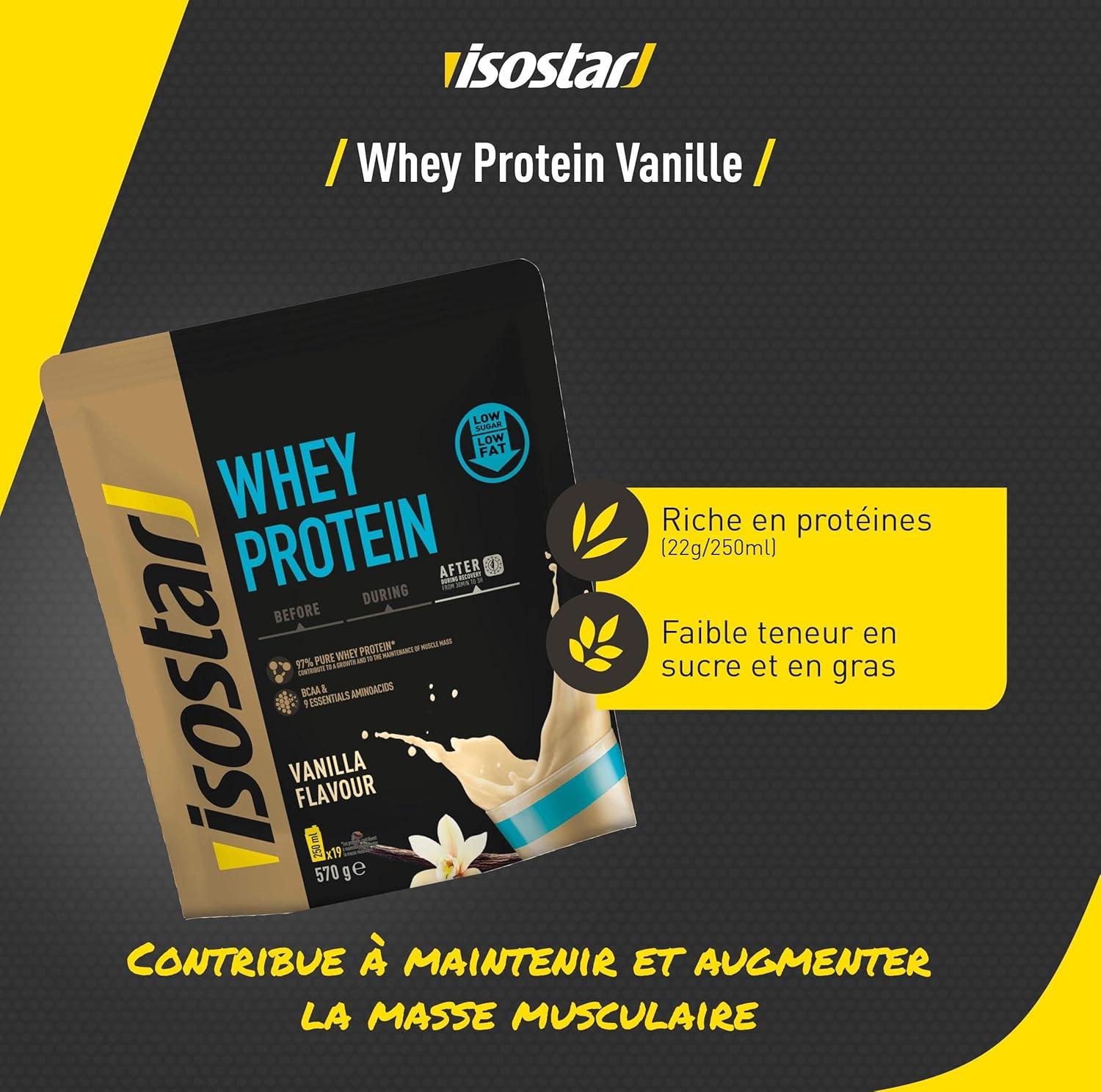 image:imageIsostar High Protein 90 Poudre pour Boisson Hyperprotine Chocolat 16 Boissons 400 gWhey Vanille
