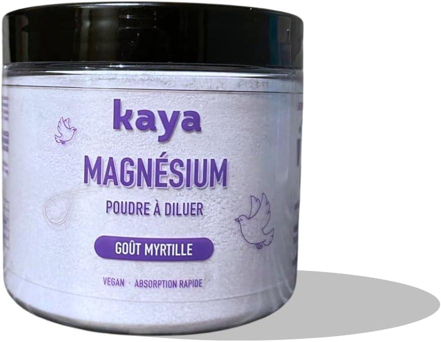 image:imageKaya Magnsium en Poudre diluer got Myrtille sans sucres 100g Antistress et antifatigue Vegan
