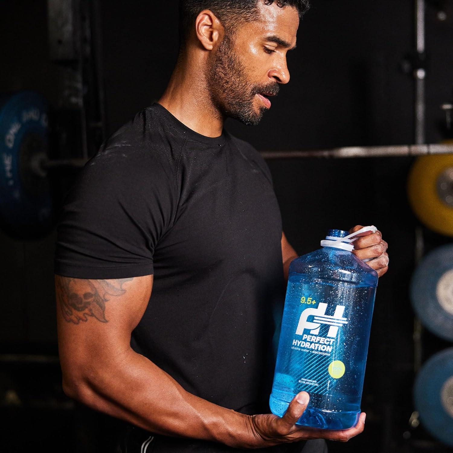 image:imagePerfect Hydration Eau potable alcaline au pH 95 minraux lectrolytes pour le got 2 botes de 38 litres 2 botes de 37854 mlAlcaline