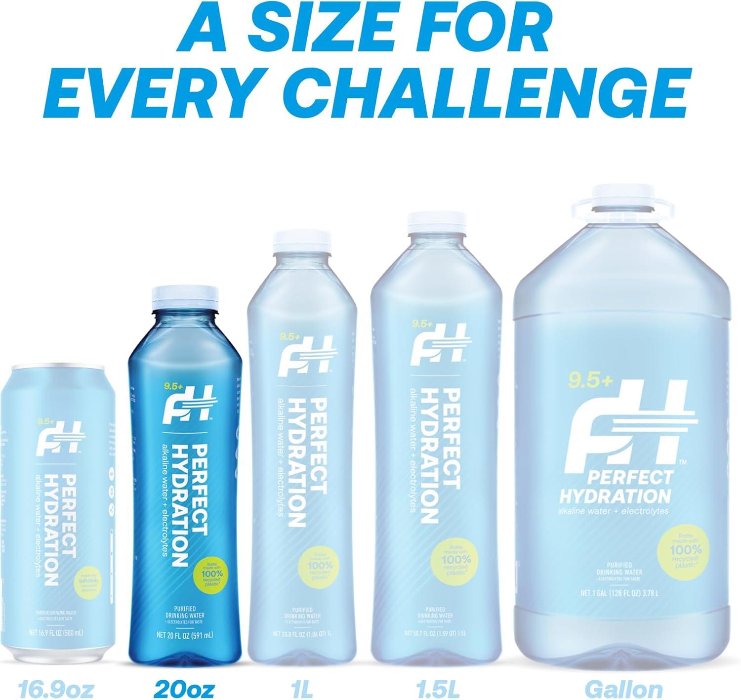 image:imagePerfect Hydration Eau potable alcaline au pH 95 minraux lectrolytes pour le got 2 botes de 38 litres 2 botes de 37854 mlWater