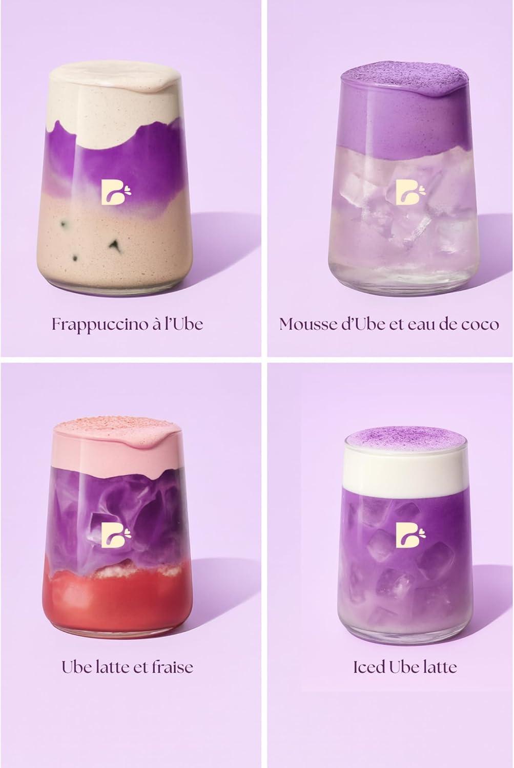 image:imagePoudre dUbe Premium Blubea Igname Violette Ube 100 Naturelle Riche en Antioxydants et Vitamines 100g ube latte Ptisseries Smoothie Sans Additifs sans sucre sans lactose vegan