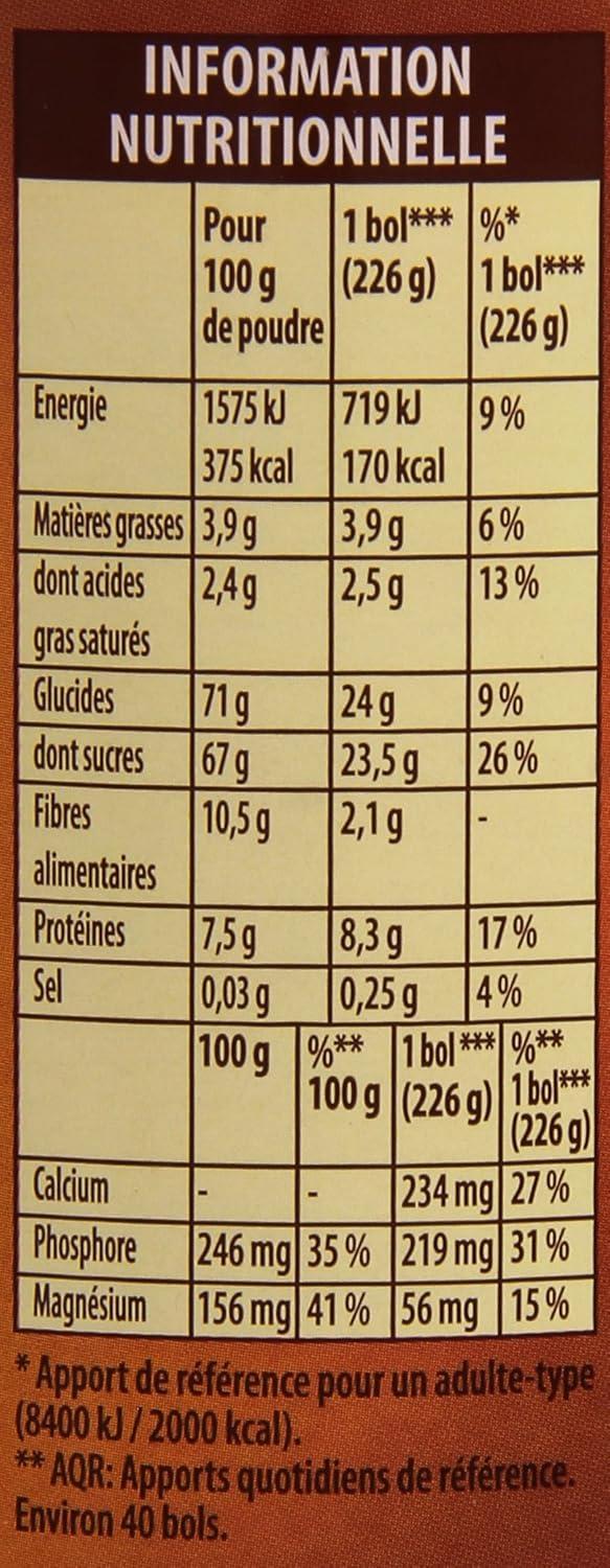 image:imagePoulain Chocolat Grand Arme Moins de Sucre 400 g800 g Lot de 2