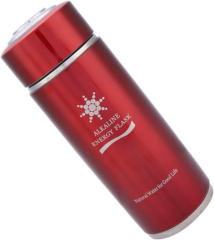 image:imagePwshymi Bouteille Deau Alcaline Purifiante Nanonergie pour Stimuler le Mtabolisme et Amliorer limmunit Flacon en Acier Inoxydable de 400 Ml pour les Amateurs de sant BleuRouge