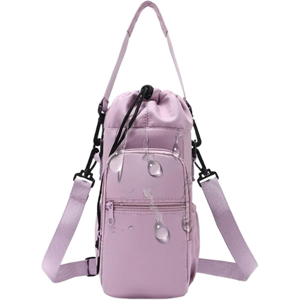 image:imageGnrique Sac Bouteille Deau Housse Isolante avec Poche PorteGourde Isotherme Pour ExtrieurPour Randonne Camping Plage Pche Sports Course Salle De Sport Voyage Femmes Hommes2