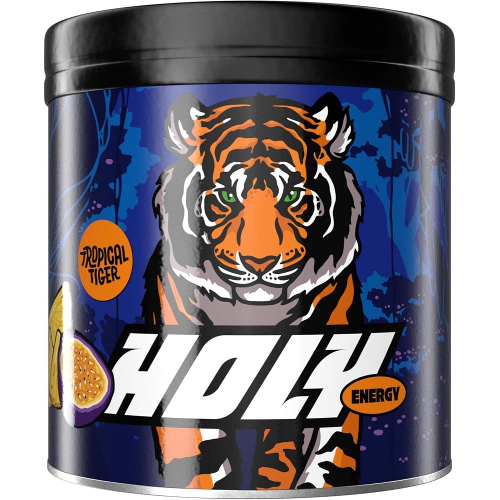 image:imageHOLY Energy Gaming Booster Gorillas Grape avec got de raisin vert en poudre 50 portions avec NewCaff amp extrait de th vert Focus Drink Vegan avec armes de fruits 100 naturelsTropical Tiger