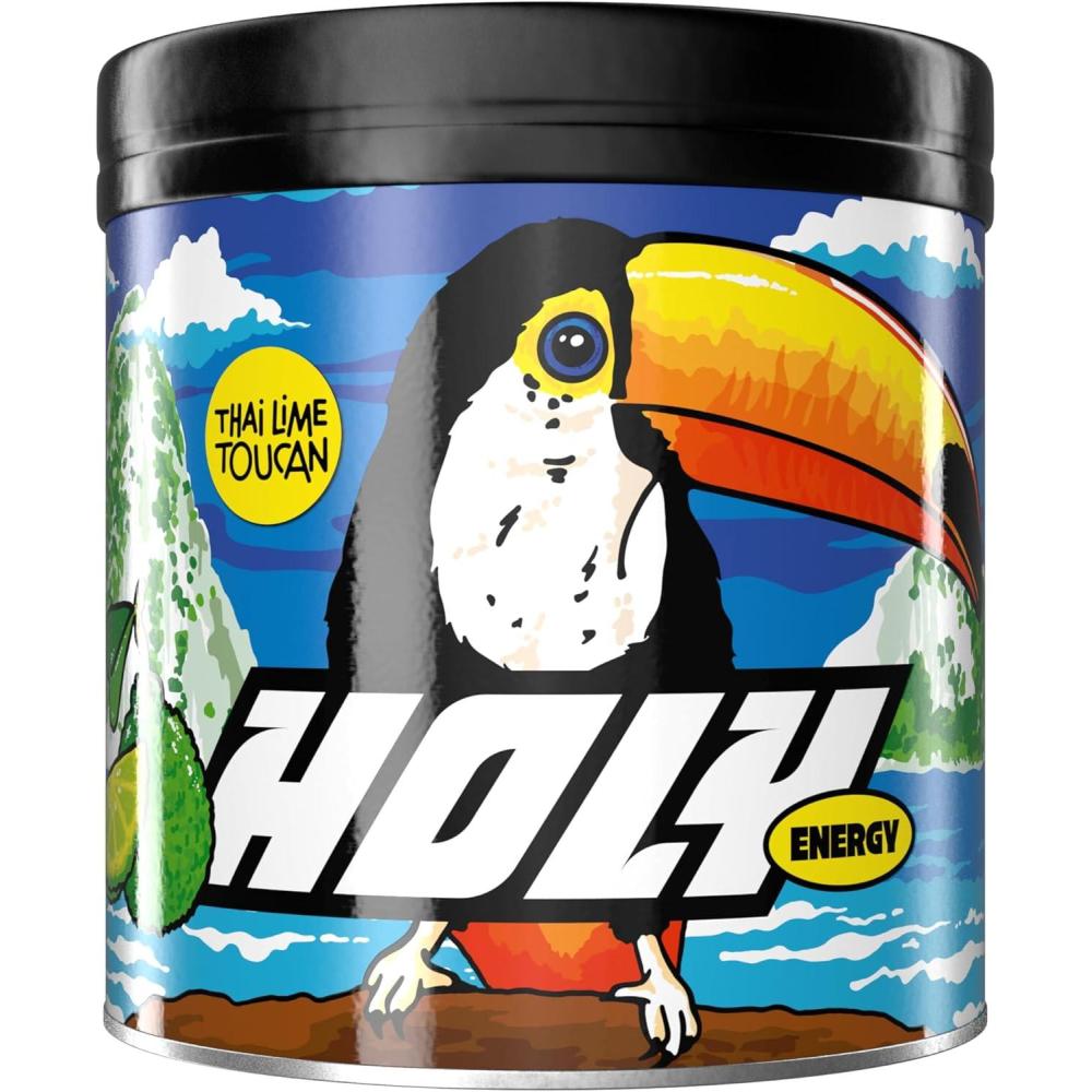 image:imageHOLY Energy Gaming Booster Gorillas Grape avec got de raisin vert en poudre 50 portions avec NewCaff amp extrait de th vert Focus Drink Vegan avec armes de fruits 100 naturelsThai Lime Toucan
