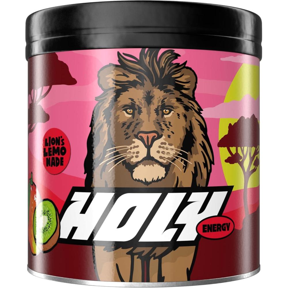 image:imageHOLY Energy Gaming Booster Gorillas Grape avec got de raisin vert en poudre 50 portions avec NewCaff amp extrait de th vert Focus Drink Vegan avec armes de fruits 100 naturelsLions Lemonade