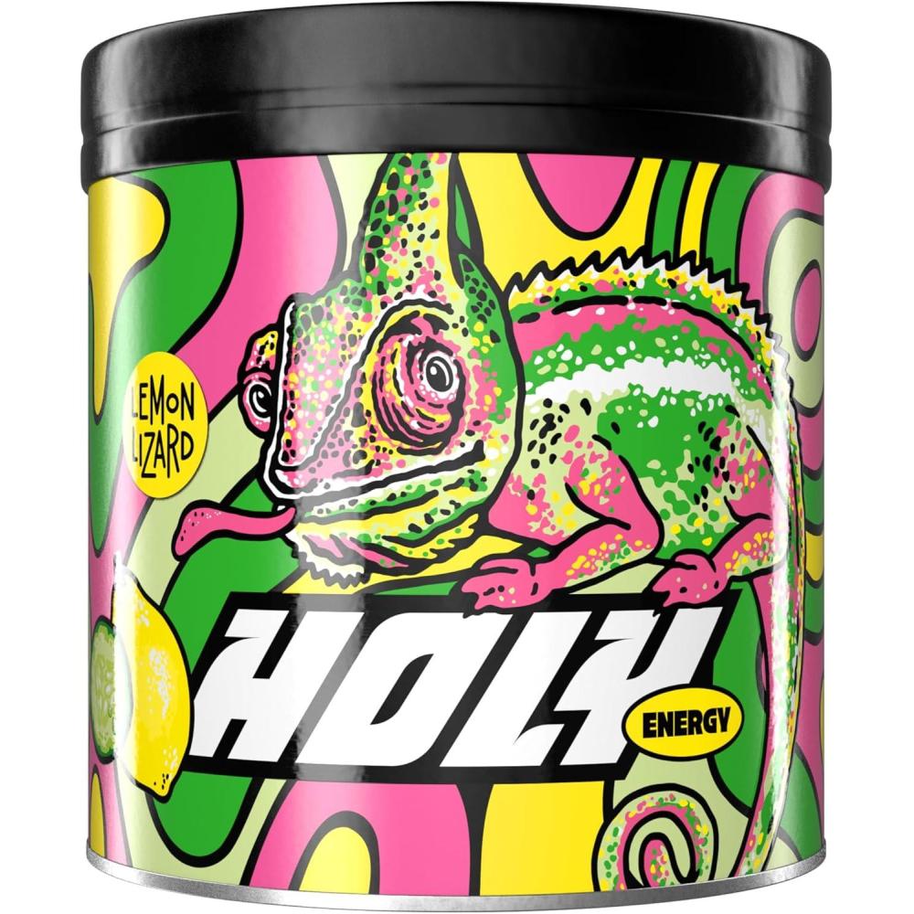 image:imageHOLY Energy Gaming Booster Gorillas Grape avec got de raisin vert en poudre 50 portions avec NewCaff amp extrait de th vert Focus Drink Vegan avec armes de fruits 100 naturelsLemon Lizard