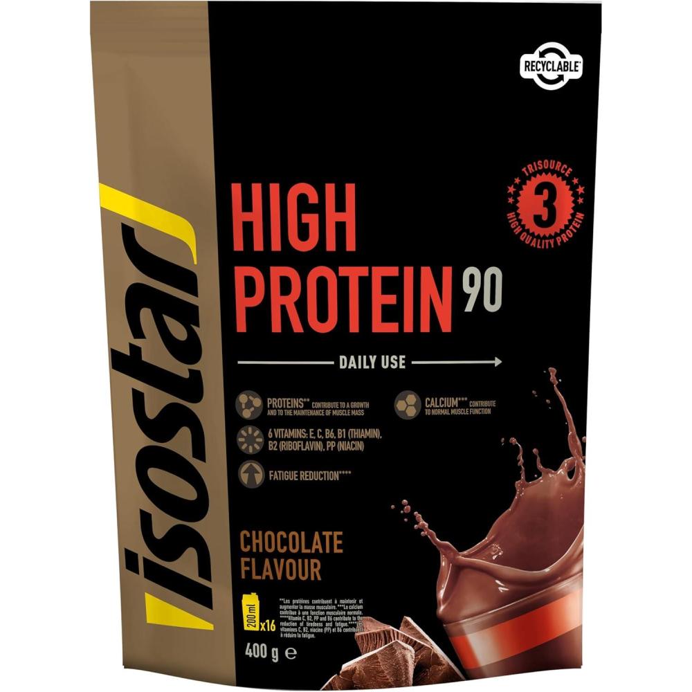 image:imageIsostar High Protein 90 Poudre pour Boisson Hyperprotine Chocolat 16 Boissons 400 gHigh Protein 90 Choco