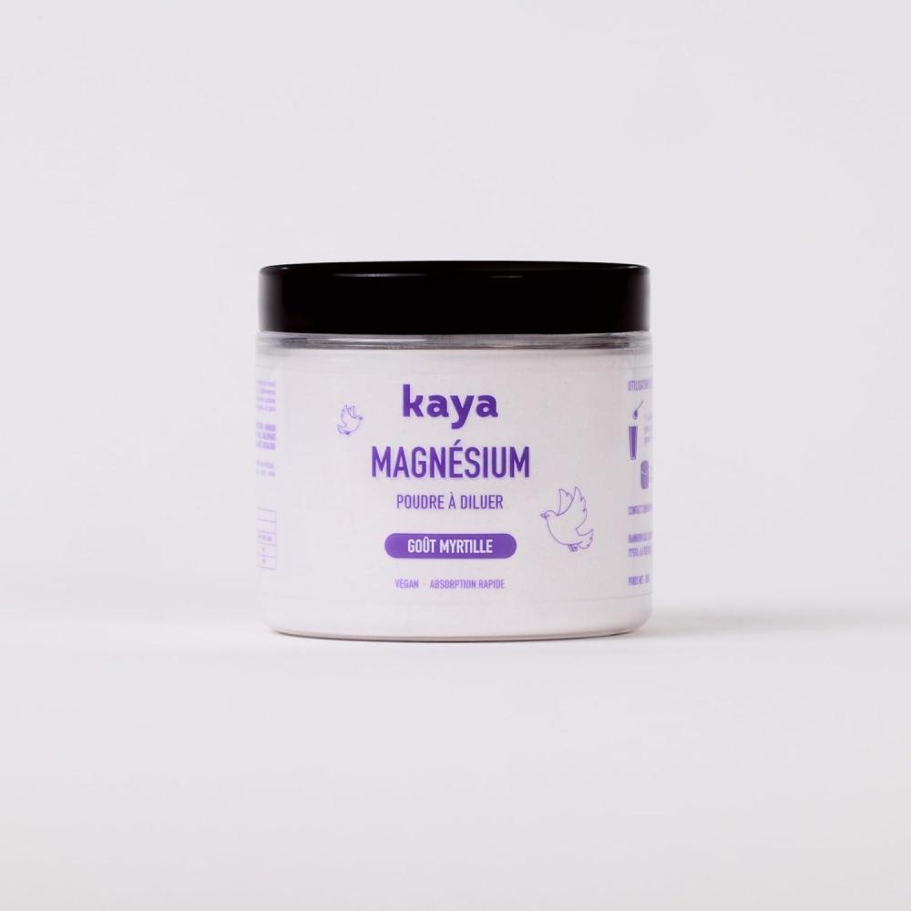 image:imageKaya Magnsium en Poudre diluer got Myrtille sans sucres 100g Antistress et antifatigue Vegan