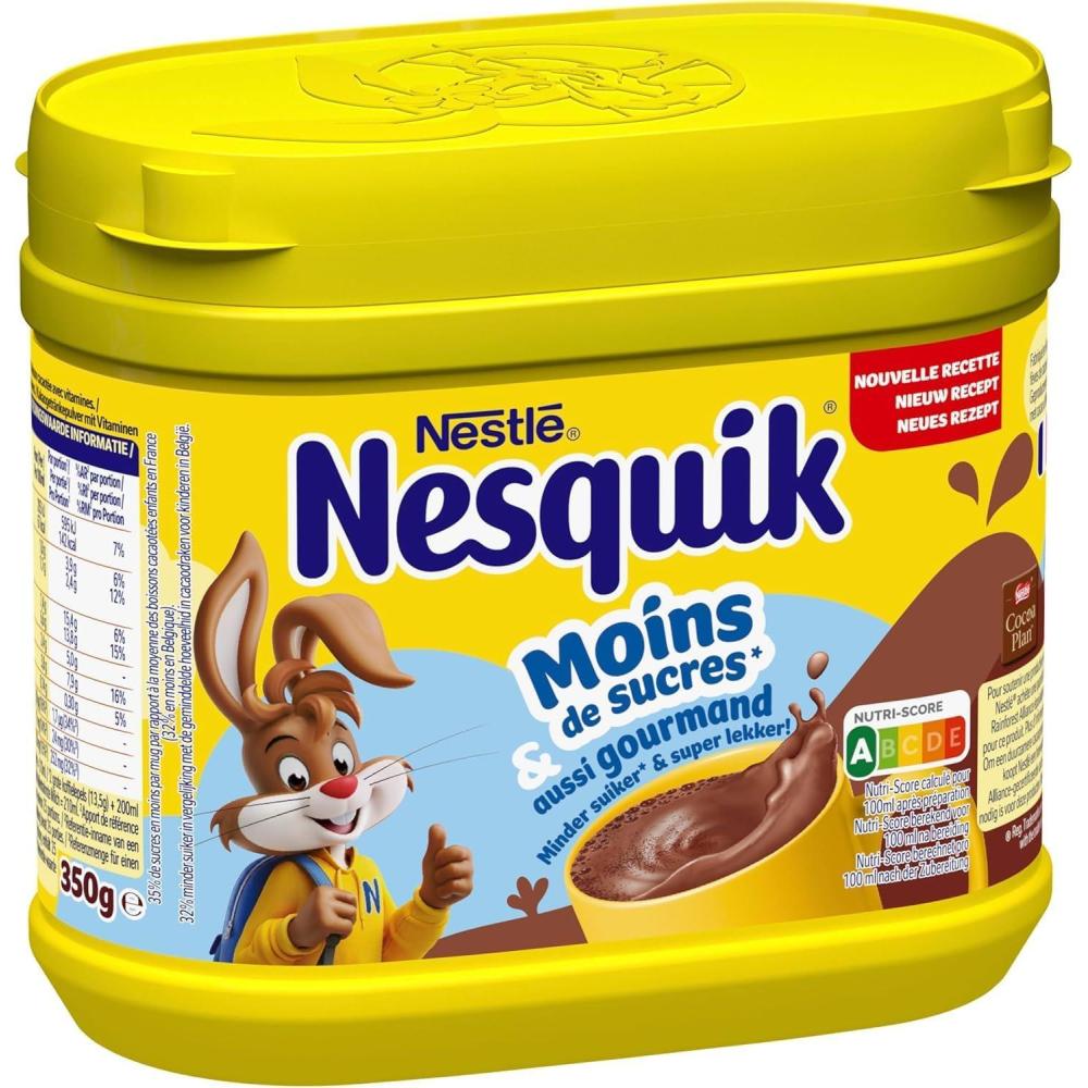 image:imageNESQUIK Chocolat en poudre Moins de sucre 350g350 g Lot de 1