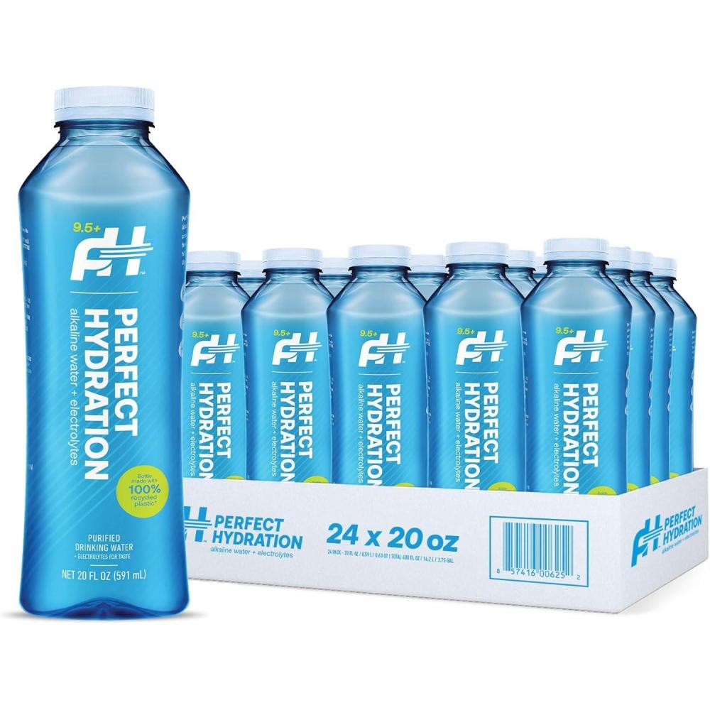 image:imagePerfect Hydration Eau potable alcaline au pH 95 minraux lectrolytes pour le got 2 botes de 38 litres 2 botes de 37854 mlWater