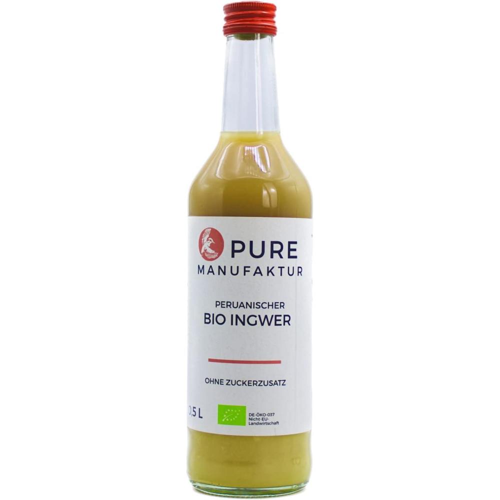 image:imagePure Ginger Gingembre pruvien bio de qualit suprieure sans sucre ni additifs artificiels 100  bio DEKO005 500 ml