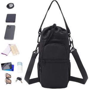 Générique Sac À Bouteille D&rsquo;eau | Housse Isolante avec Poche – Porte-Gourde Isotherme Pour Extérieur,Pour Randonnée Camping Plage Pêche Sports Course Salle De Sport Voyage Femmes Hommes(1)