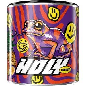 HOLY Energy Gaming Booster &lsquo;Gorillas Grape&rsquo; avec goût de raisin vert en poudre| 50 portions avec NewCaff & extrait de thé vert | Focus Drink | Vegan avec arômes de fruits 100% naturels(Fruity Frog)