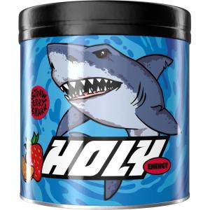 HOLY Energy Gaming Booster &lsquo;Gorillas Grape&rsquo; avec goût de raisin vert en poudre| 50 portions avec NewCaff & extrait de thé vert | Focus Drink | Vegan avec arômes de fruits 100% naturels(Strawberry Shark)