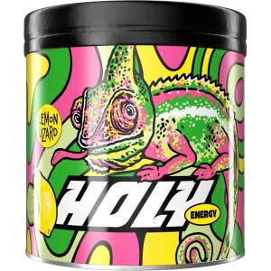 HOLY Energy Gaming Booster &lsquo;Gorillas Grape&rsquo; avec goût de raisin vert en poudre| 50 portions avec NewCaff & extrait de thé vert | Focus Drink | Vegan avec arômes de fruits 100% naturels(Lemon Lizard)