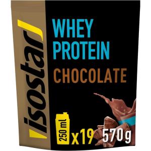 Isostar High Protein 90 Poudre pour Boisson Hyperprotéinée, Chocolat, 16 Boissons, 400 g(Whey Chocolat)