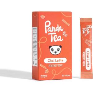 Panda tea – Chai Latte Bio en Sticks – Masala Chai en Poudre Sans Sucre – 10 Sticks 15g – Thé Noir & Épices : Clou de Girofle, Cardamome, Cannelle, Gingembre bio – Digestion & Energie